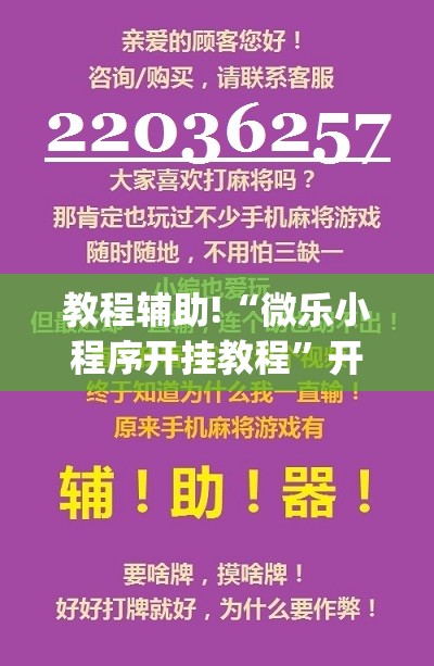 教程辅助!“微乐小程序开挂教程”开挂(透视)辅助教程