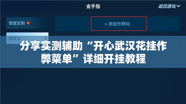 分享实测辅助“开心武汉花挂作弊菜单”详细开挂教程
