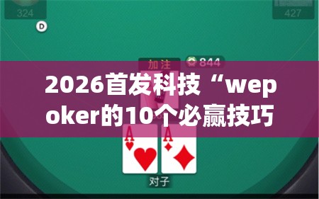 2026首发科技“wepoker的10个必赢技巧”开挂辅助脚本+详细开挂安装教程