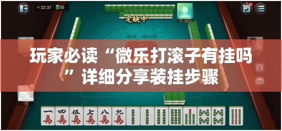 玩家必读“微乐打滚子有挂吗”详细分享装挂步骤