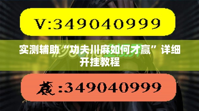 实测辅助“功夫川麻如何才赢	”详细开挂教程