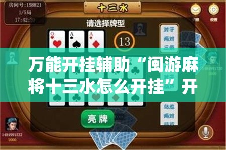 万能开挂辅助“闽游麻将十三水怎么开挂”开挂(透视)辅助神器