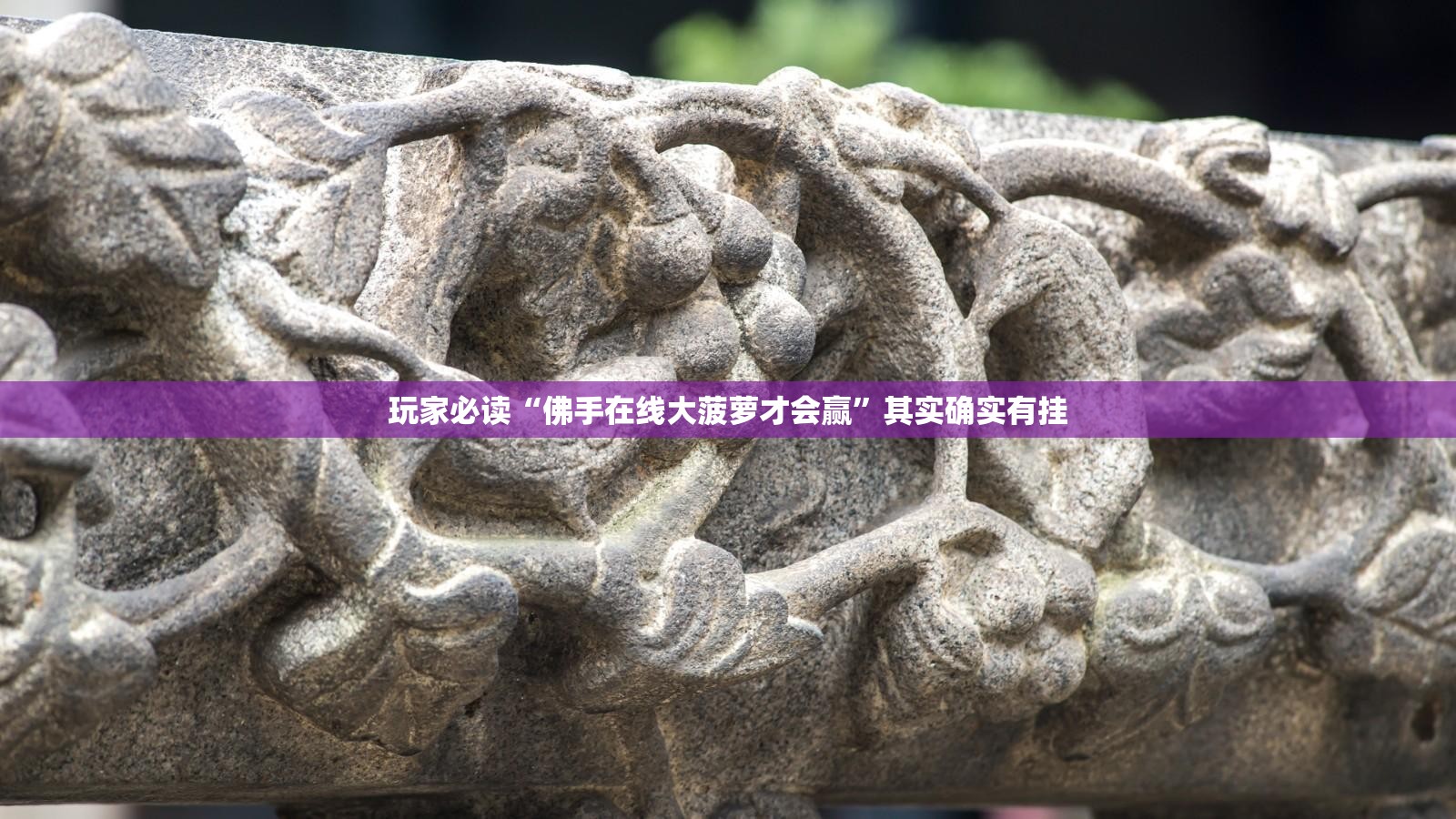 玩家必读“佛手在线大菠萝才会赢”其实确实有挂