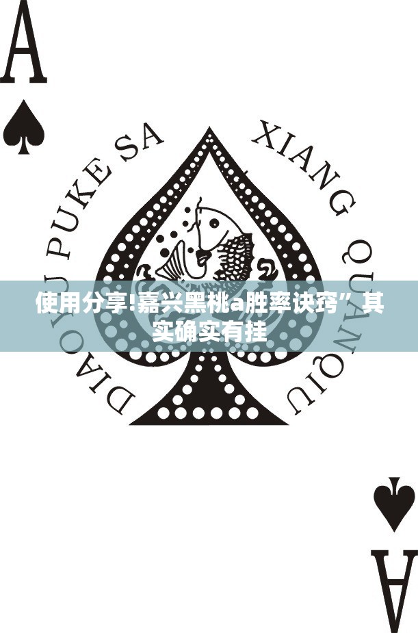 使用分享!嘉兴黑桃a胜率诀窍	”其实确实有挂