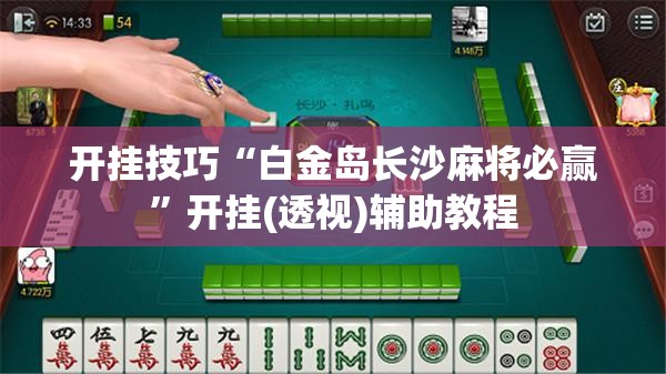 开挂技巧“白金岛长沙麻将必赢”开挂(透视)辅助教程
