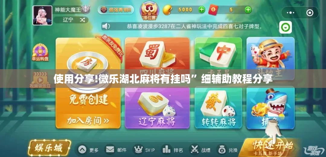 使用分享!微乐湖北麻将有挂吗”细辅助教程分享