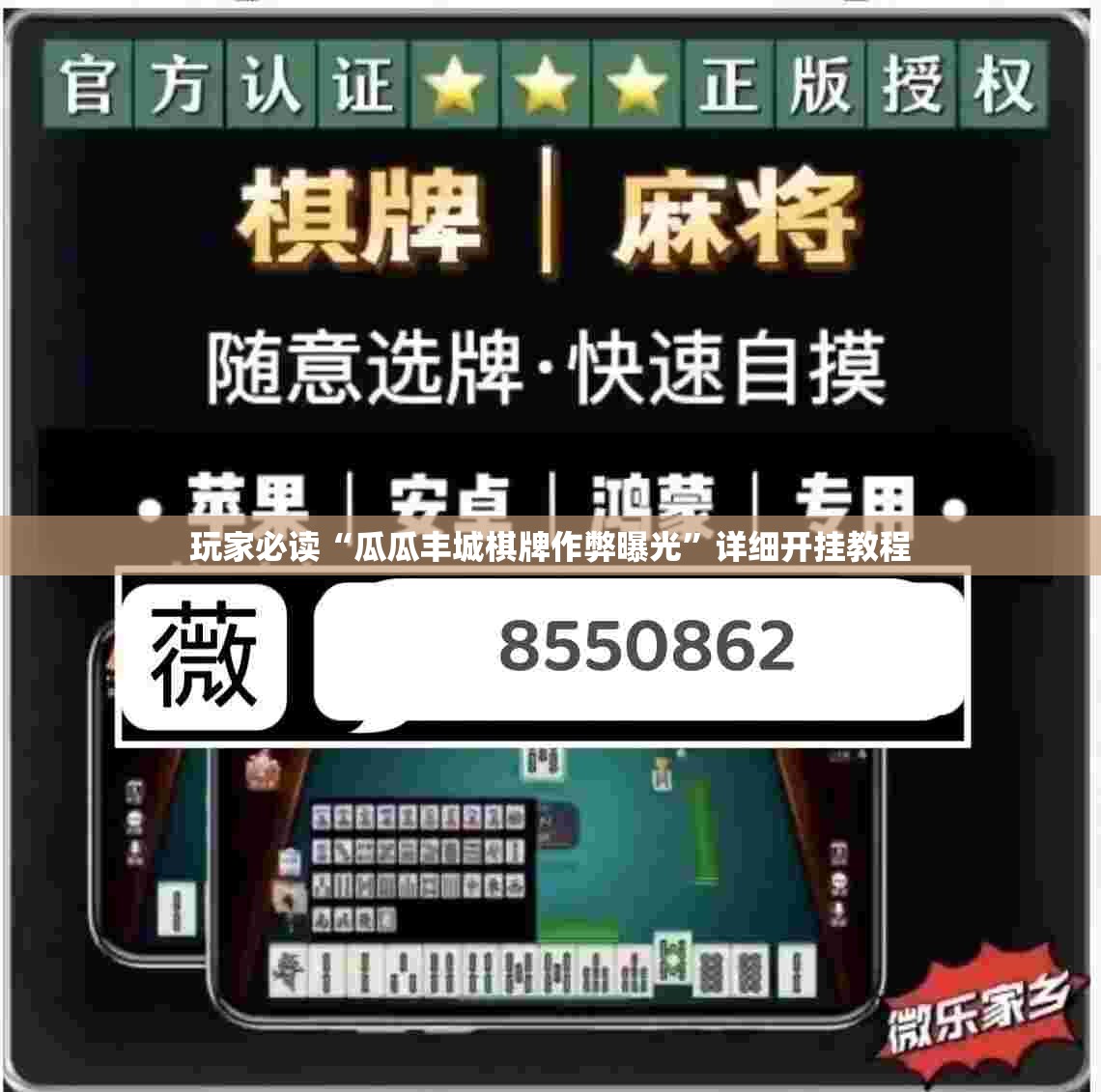 玩家必读“瓜瓜丰城棋牌作弊曝光”详细开挂教程