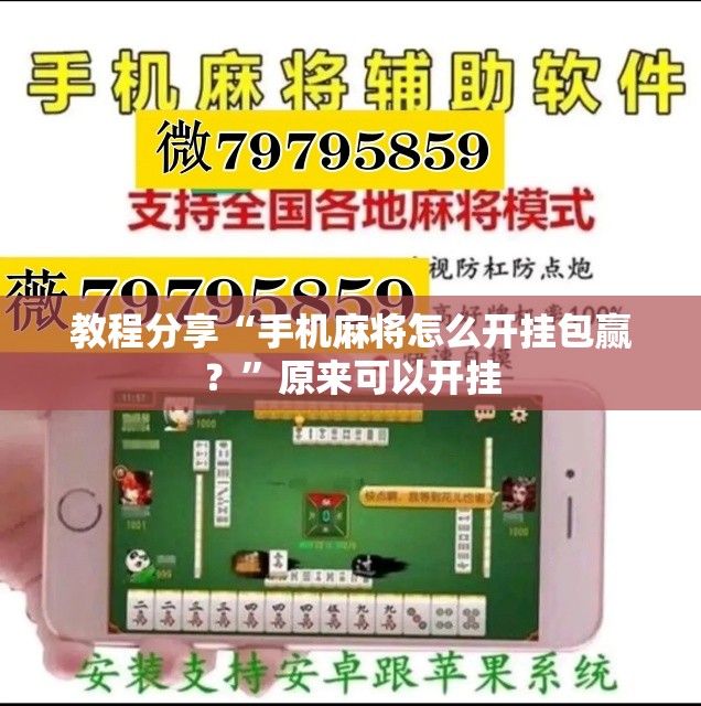 教程分享“手机麻将怎么开挂包赢？”原来可以开挂