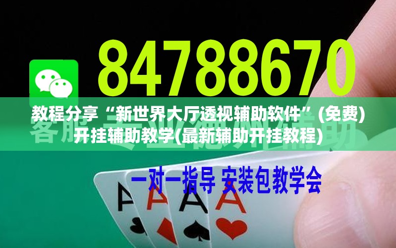 教程分享“新世界大厅透视辅助软件”(免费)开挂辅助教学(最新辅助开挂教程)