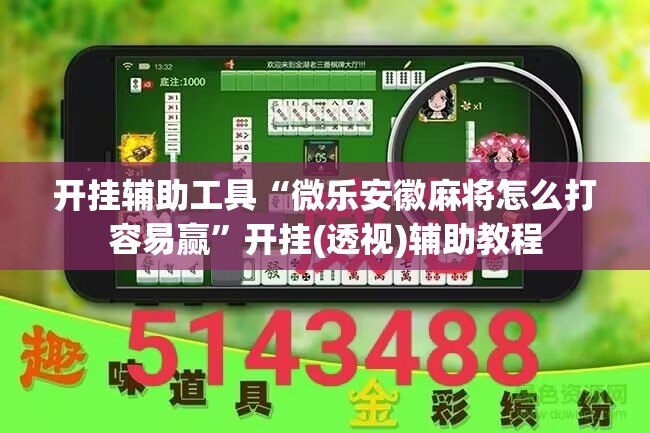 开挂辅助工具“微乐安徽麻将怎么打容易赢”开挂(透视)辅助教程