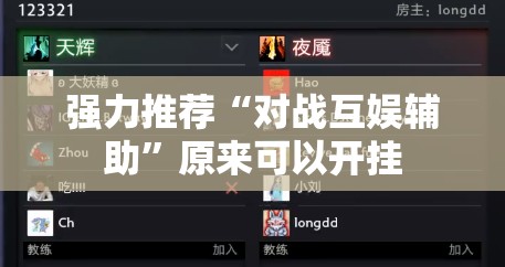 强力推荐“对战互娱辅助”原来可以开挂