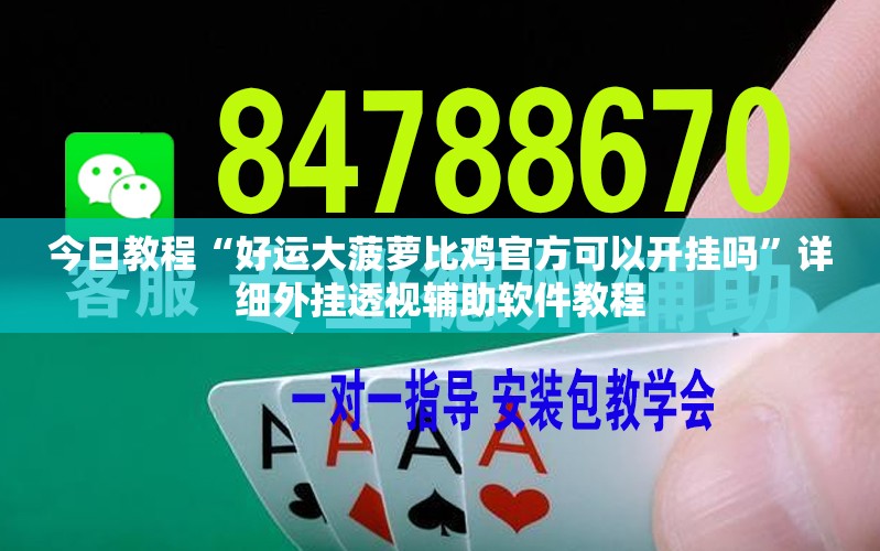 今日教程“好运大菠萝比鸡官方可以开挂吗”详细外挂透视辅助软件教程