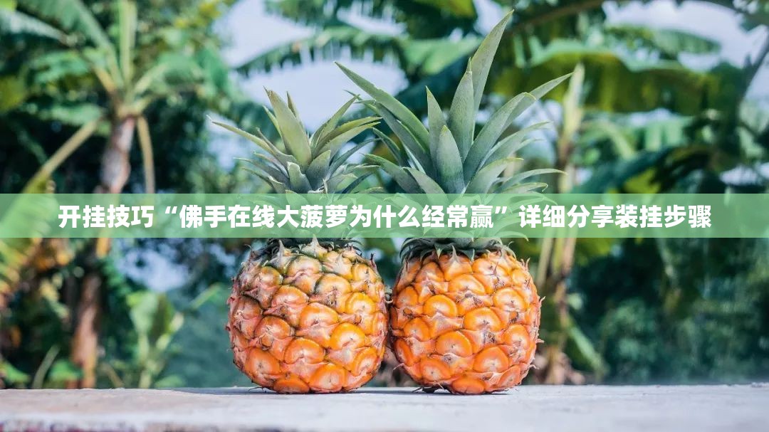 开挂技巧“佛手在线大菠萝为什么经常赢”详细分享装挂步骤