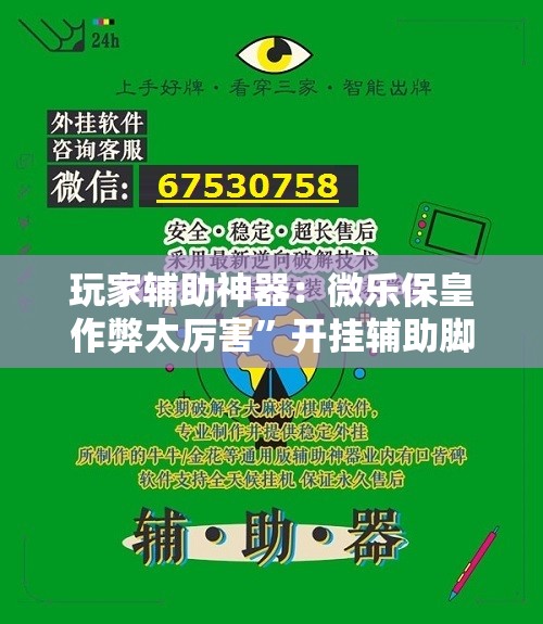 玩家辅助神器：微乐保皇作弊太厉害”开挂辅助脚本+详细开挂安装教程