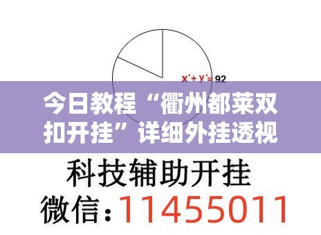 今日教程“衢州都莱双扣开挂”详细外挂透视辅助软件教程