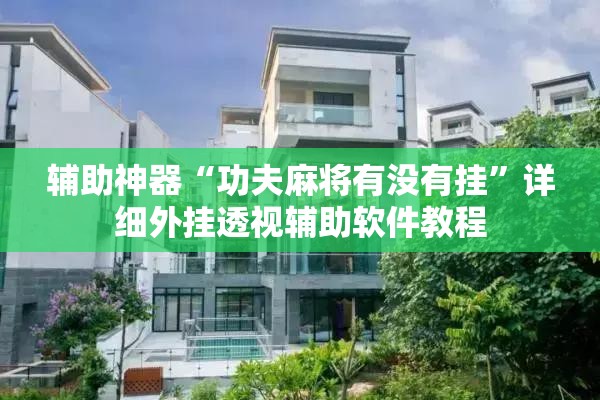 辅助神器“功夫麻将有没有挂”详细外挂透视辅助软件教程