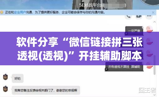 软件分享“微信链接拼三张透视(透视)”开挂辅助脚本+详细开挂安装教程