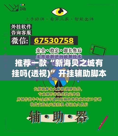 推荐一款“新海贝之城有挂吗(透视)	”开挂辅助脚本+详细开挂安装教程