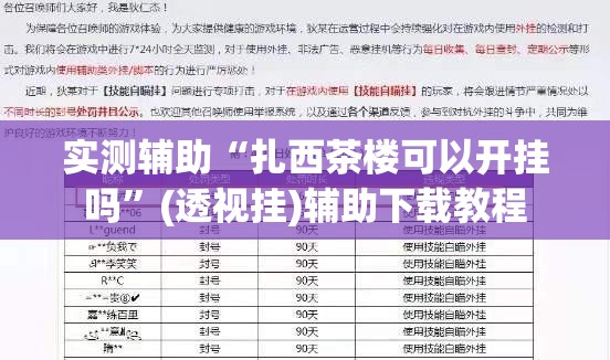 实测辅助“扎西茶楼可以开挂吗”(透视挂)辅助下载教程