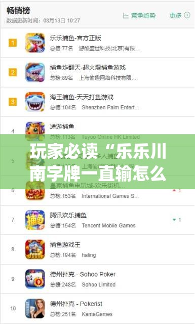 玩家必读“乐乐川南字牌一直输怎么回事”开挂(透视)辅助神器