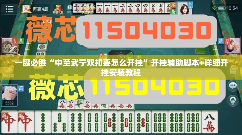 一键必胜“中至武宁双扣要怎么开挂”开挂辅助脚本+详细开挂安装教程