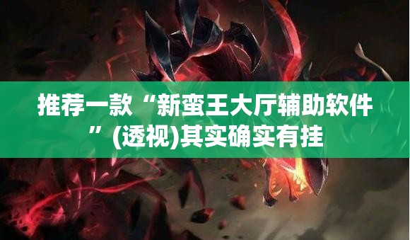推荐一款“新蛮王大厅辅助软件	”(透视)其实确实有挂