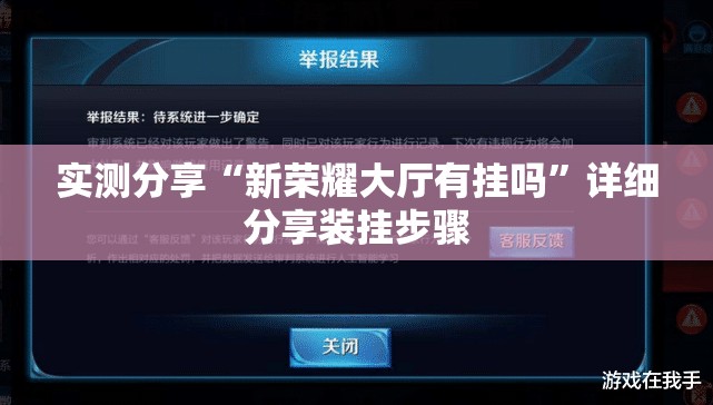 实测分享“新荣耀大厅有挂吗”详细分享装挂步骤
