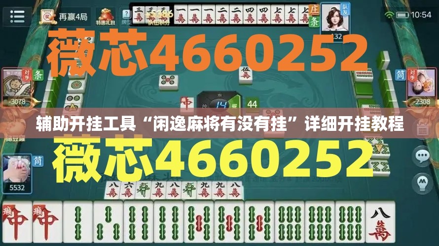 辅助开挂工具“闲逸麻将有没有挂”详细开挂教程