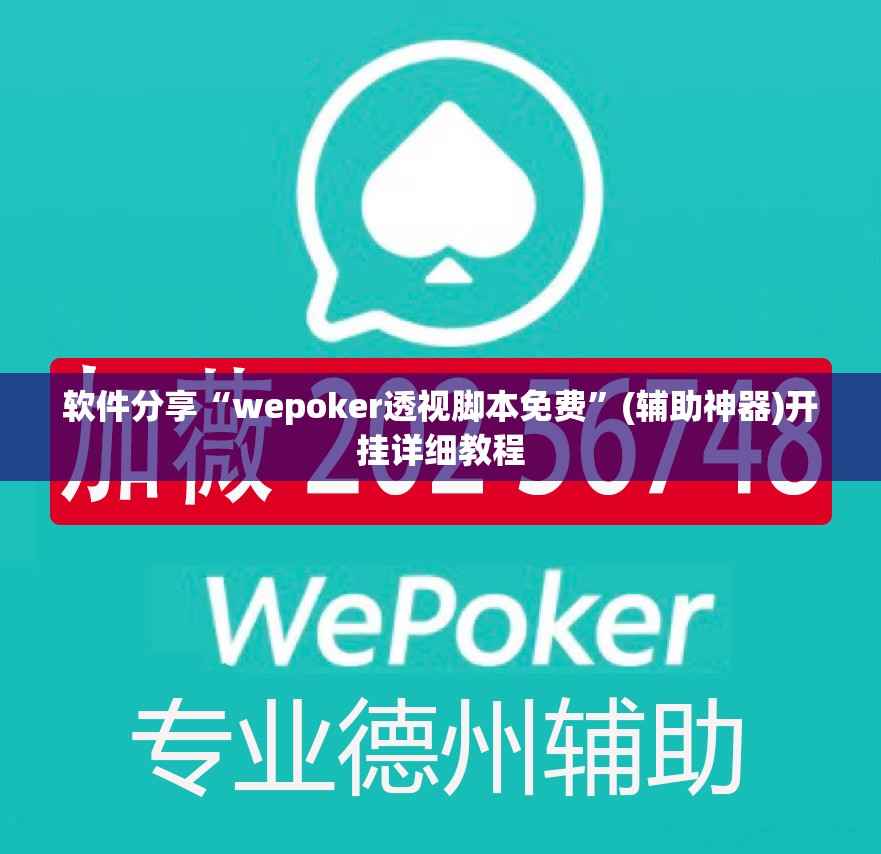 软件分享“wepoker透视脚本免费”(辅助神器)开挂详细教程