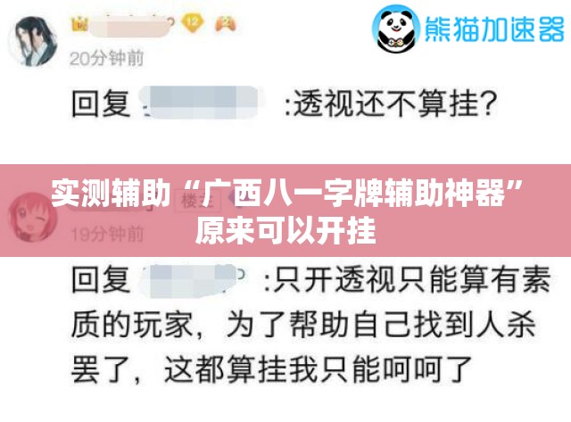 实测辅助“广西八一字牌辅助神器”原来可以开挂