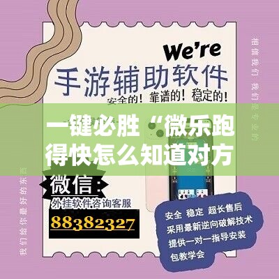 一键必胜“微乐跑得快怎么知道对方开挂”详细开挂教程