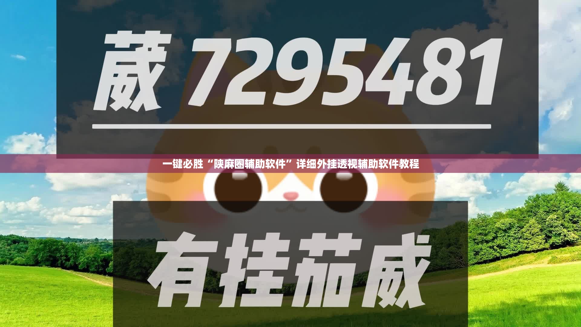 一键必胜“陕麻圈辅助软件	”详细外挂透视辅助软件教程