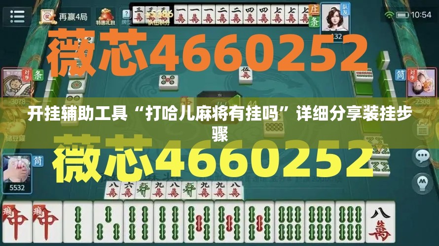 开挂辅助工具“打哈儿麻将有挂吗”详细分享装挂步骤