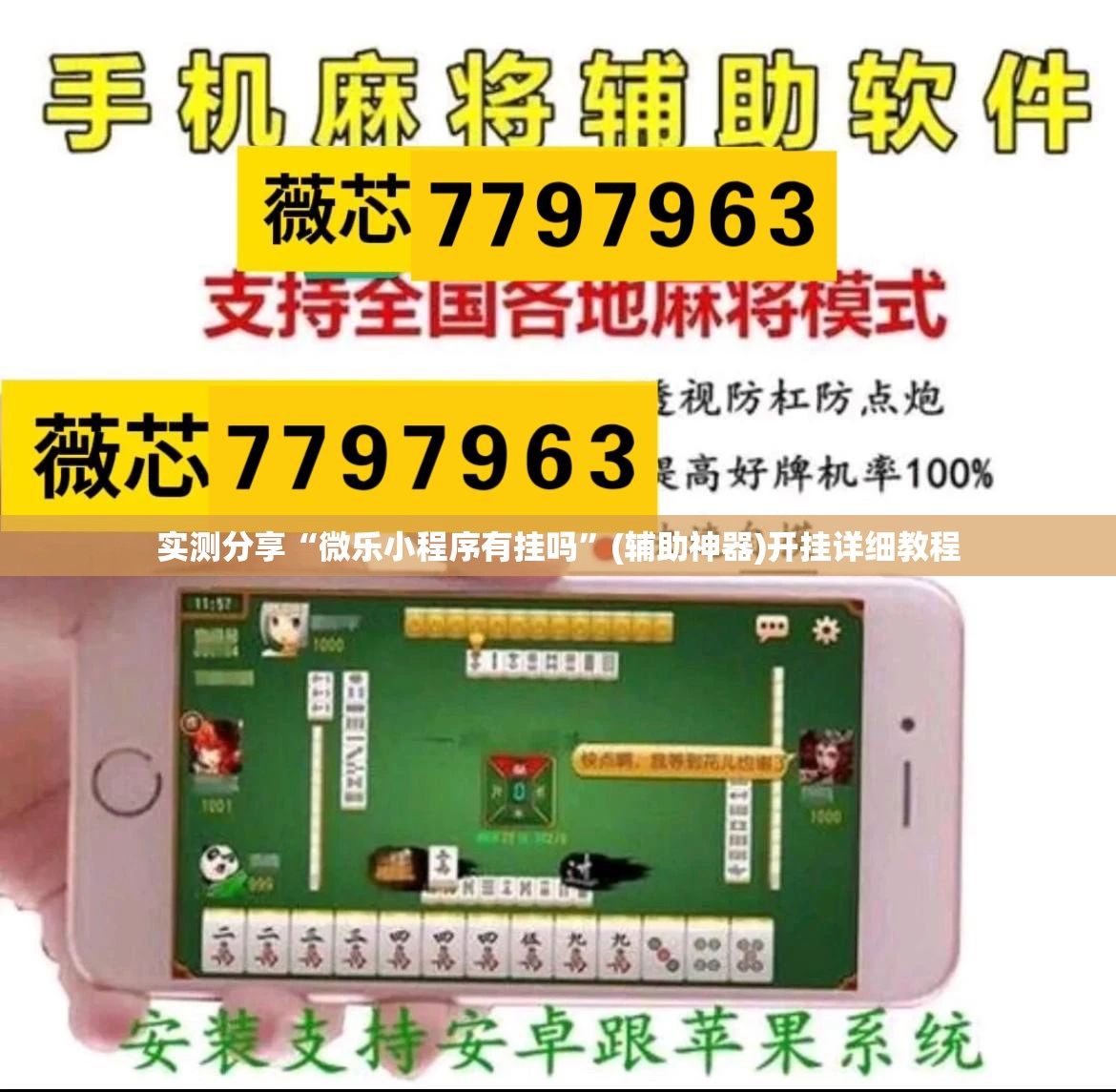 实测分享“微乐小程序有挂吗”(辅助神器)开挂详细教程