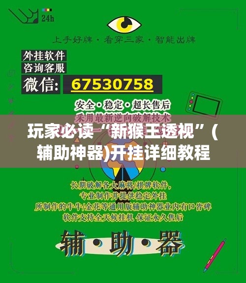 玩家必读“新猴王透视	”(辅助神器)开挂详细教程