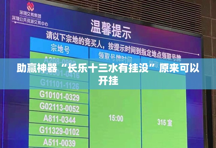 助赢神器“长乐十三水有挂没”原来可以开挂
