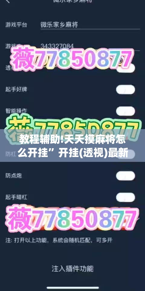教程辅助!天天摸麻将怎么开挂”开挂(透视)最新辅助详细