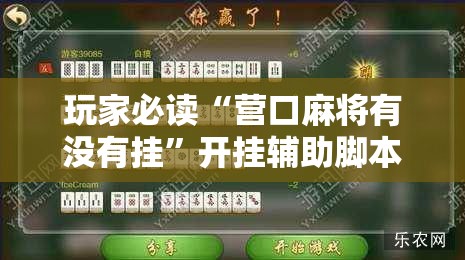 玩家必读“营口麻将有没有挂”开挂辅助脚本+详细开挂安装教程