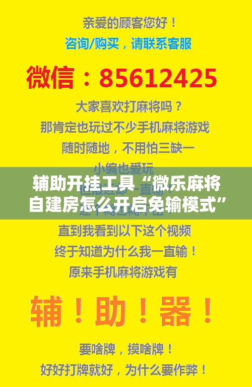 辅助开挂工具“微乐麻将自建房怎么开启免输模式”科技辅助神器手机版