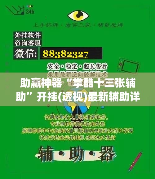 助赢神器“掌酷十三张辅助”开挂(透视)最新辅助详细