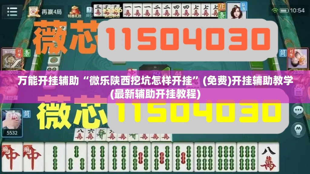 万能开挂辅助“微乐陕西挖坑怎样开挂”(免费)开挂辅助教学(最新辅助开挂教程)