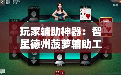玩家辅助神器：智星德州菠萝辅助工具”2026开挂教程步骤