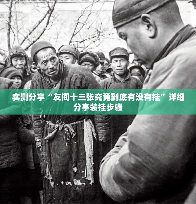 实测分享“友间十三张究竟到底有没有挂”详细分享装挂步骤