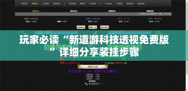 玩家必读“新道游科技透视免费版”详细分享装挂步骤