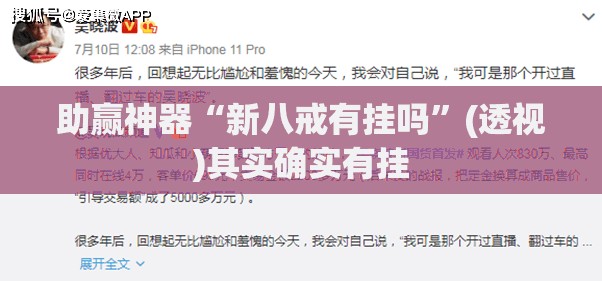 助赢神器“新八戒有挂吗	”(透视)其实确实有挂