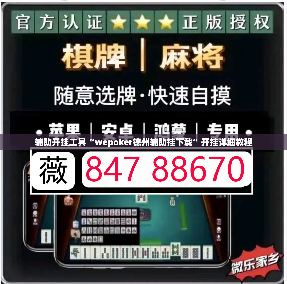 辅助开挂工具“wepoker德州辅助挂下载”开挂详细教程