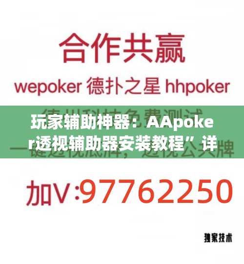 玩家辅助神器：AApoker透视辅助器安装教程”详细分享装挂步骤