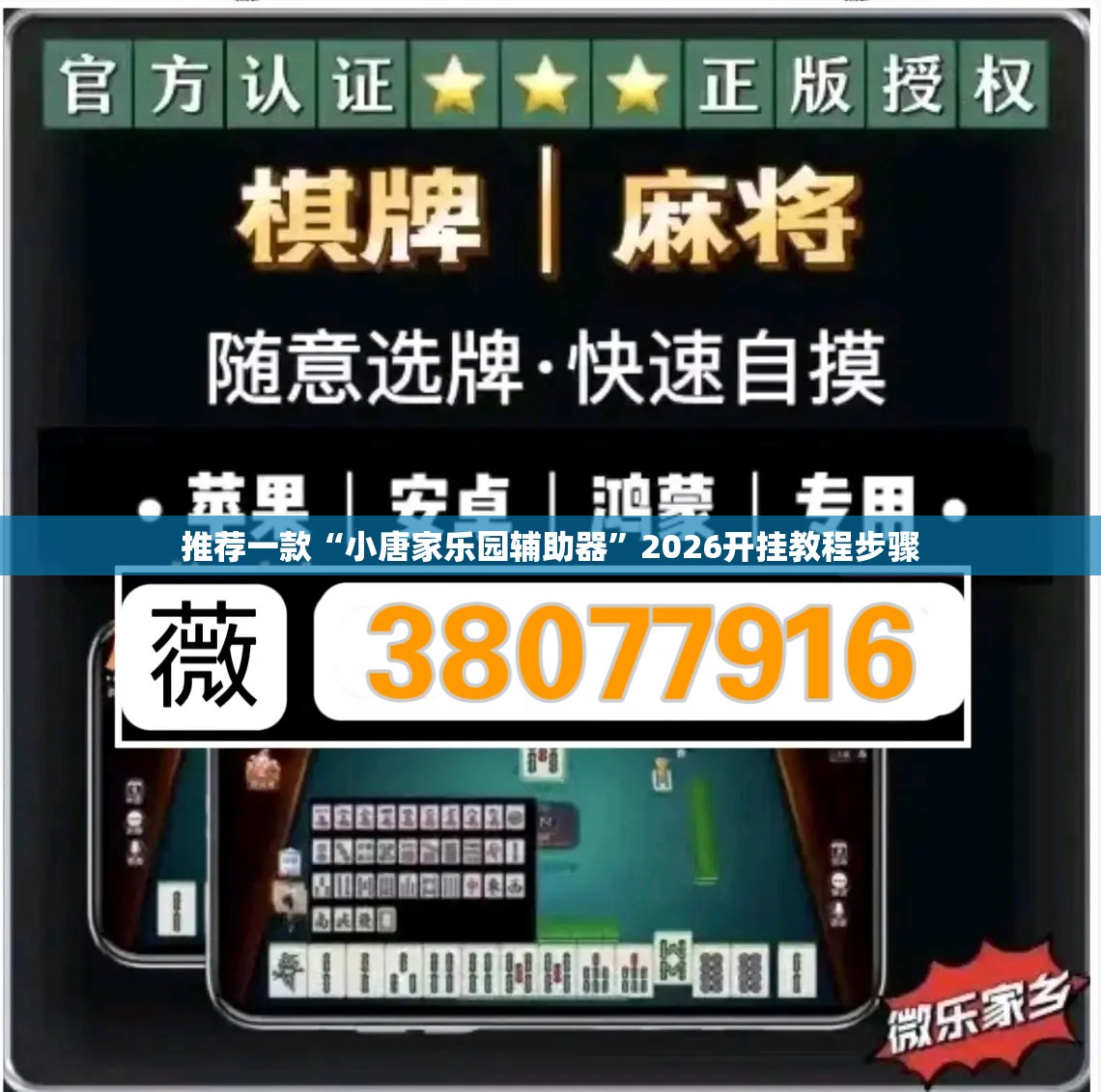 推荐一款“小唐家乐园辅助器”2026开挂教程步骤