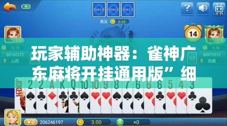 玩家辅助神器：雀神广东麻将开挂通用版”细辅助教程分享