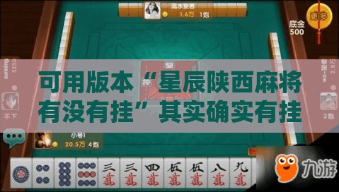 可用版本“星辰陕西麻将有没有挂”其实确实有挂